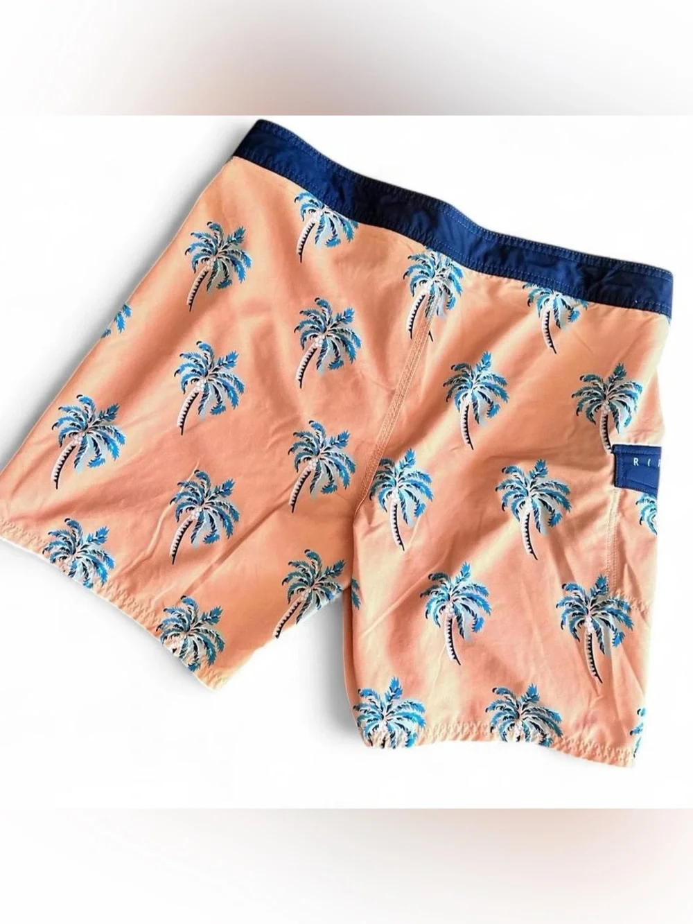 NWT Men’s RipCurl Hawaiian Palm Tree Peach & Navy Swim Board Shorts